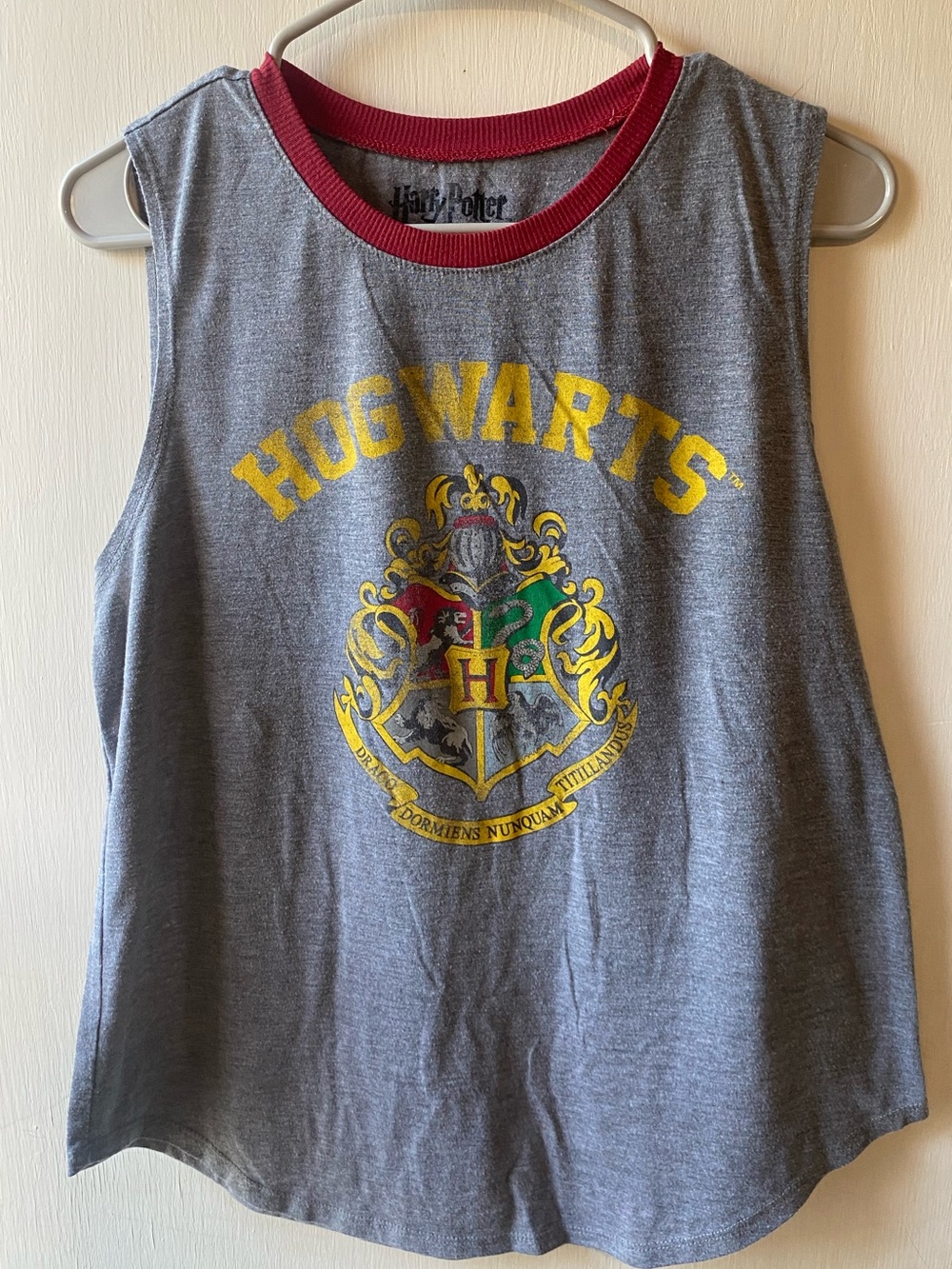 Grey Harry Potter Hogwarts Crest Tank Top